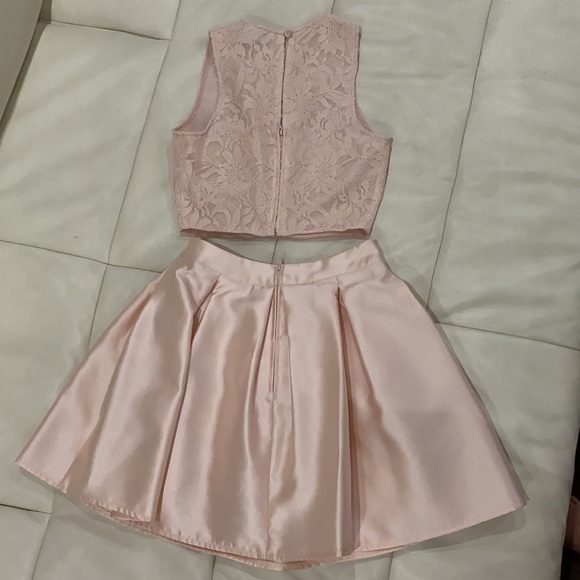 Junior Formal two piece dress Blush pink sz 1 - Picture 2 of 11